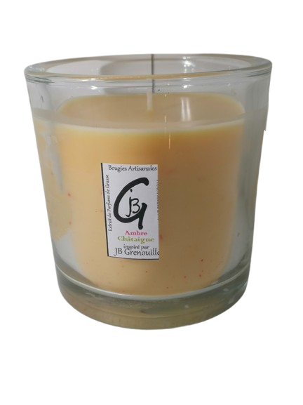Bougie parfumée Ambre châtaigne - Grande