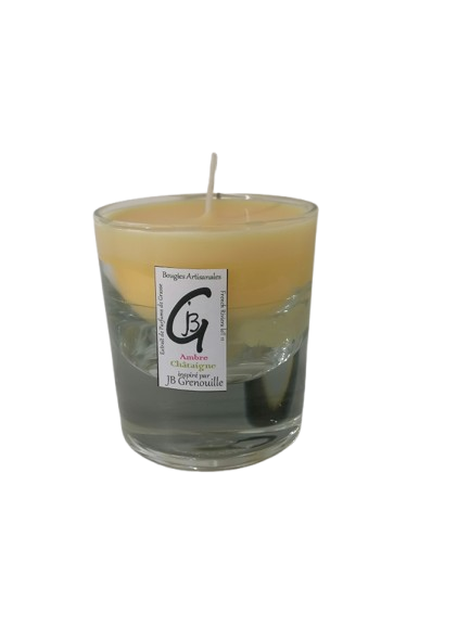 Bougie parfumée Ambre châtaigne  - Petite