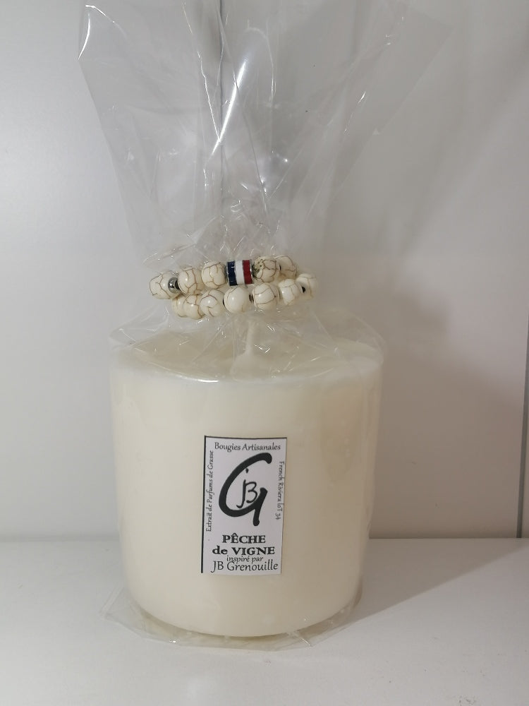 Recharge pour bougie parfumée-pêche de vigne- grande