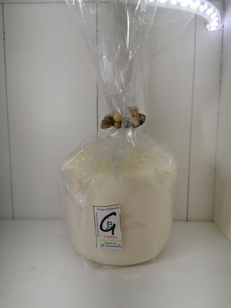 Recharge pour bougie parfumée  - Ambre Châtaigne, Grande